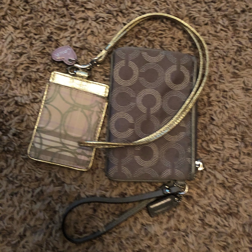 Coach lanyard and clutch
